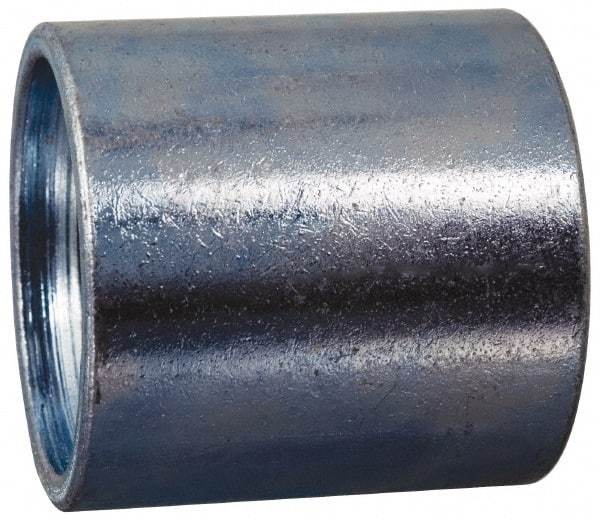 Made in USA - Class 300, 1/2" Galvanized Pipe Coupling - Threaded, Steel - Industrial Tool & Supply
