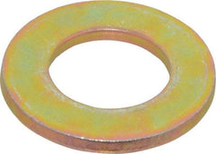 Made in USA - 3/4" Screw, Grade 8 Alloy Steel SAE Flat Washer - 13/16" ID x 1-1/2" OD, 0.146" Thick, Zinc Yellow Dichromate Finish - Industrial Tool & Supply