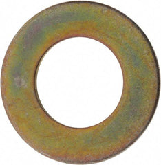 Made in USA - 1-3/8" Screw, Grade 8 Alloy Steel SAE Flat Washer - 1-7/16" ID x 2-3/4" OD, 0.213" Thick, Zinc Yellow Dichromate Finish - Industrial Tool & Supply