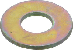 Made in USA - 9/16" Screw, Grade 8 Alloy Steel USS Flat Washer - 0.62" ID x 1.499" OD, 0.132" Thick, Zinc Yellow Dichromate Finish - Industrial Tool & Supply