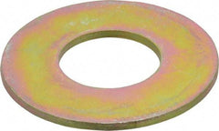 Made in USA - 1-1/4" Screw, Grade 8 Alloy Steel USS Flat Washer - 1.368" ID x 3.03" OD, 0.192" Thick, Zinc Yellow Dichromate Finish - Industrial Tool & Supply