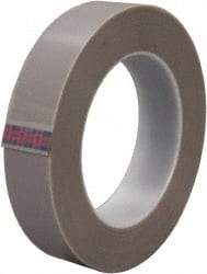 3M - 36 Yd Long x 4" Wide, Series 5451, Brown Silicone Glass Cloth/PTFE Tape - 5.6 mil Thick, 100 Lb/In Tensile Strength - Industrial Tool & Supply