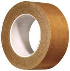 3M - 36 Yd Long x 12" Wide, Series 5453, Brown Silicone Glass Cloth/PTFE Tape - 8.2 mil Thick, 175 Lb/In Tensile Strength - Industrial Tool & Supply