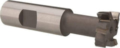 Made in USA - 31/32" Cut Diam, 25/64" Cut Width, 17/32" Neck Diam, 3/4" Shank Diam, 3-7/16" OAL, C2 Carbide-Tipped T-Slot Cutter - Uncoated, 1/2" Bolt, 2-1/16" Shank Length, Staggered Teeth, 6 Teeth, Weldon Flat - Industrial Tool & Supply