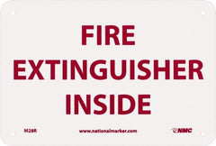 NMC - Fire Extinguisher Inside, Plastic Fire Sign - 9" Wide x 6" High - Industrial Tool & Supply