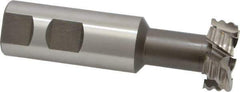 Interstate - 1-1/4" Cut Diam, 31/64" Cut Width, 21/32" Neck Diam, 1" Shank Diam, 3-15/16" OAL, M42 Cobalt T-Slot Cutter - Uncoated, 5/8" Bolt, 3-29/64" Shank Length, Straight Teeth, 6 Teeth, Roughing - Industrial Tool & Supply