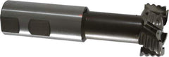 Interstate - 1-15/32" Cut Diam, 5/8" Cut Width, 25/32" Neck Diam, 1" Shank Diam, 4-7/16" OAL, M42 Cobalt T-Slot Cutter - Uncoated, 3/4" Bolt, 3-13/16" Shank Length, Straight Teeth, 6 Teeth, Roughing - Industrial Tool & Supply