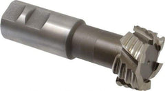 Interstate - 1-27/32" Cut Diam, 53/64" Cut Width, 1-1/32" Neck Diam, 1-1/4" Shank Diam, 4-13/16" OAL, M42 Cobalt T-Slot Cutter - Uncoated, 1" Bolt, 3-63/64" Shank Length, Straight Teeth, 6 Teeth, Roughing - Industrial Tool & Supply
