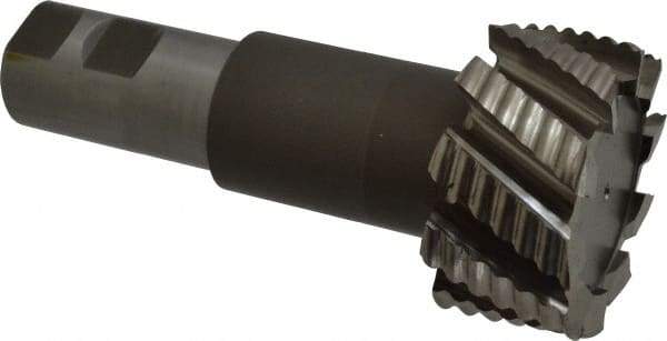 Interstate - 2-21/32" Cut Diam, 1-11/32" Cut Width, 1-17/32" Neck Diam, 1-1/4" Shank Diam, 5-29/32" OAL, M42 Cobalt T-Slot Cutter - Uncoated, 1-1/2" Bolt, 4-9/16" Shank Length, Straight Teeth, Roughing - Industrial Tool & Supply