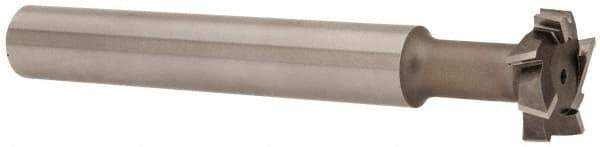 Interstate - 1" Cut Diam, 5/16" Cut Width, 5/8" Shank Diam, 4-15/16" OAL, M42 Cobalt T-Slot Cutter - Staggered Teeth, 8 Teeth - Industrial Tool & Supply