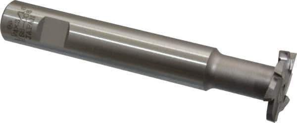 Interstate - 1-1/4" Cut Diam, 3/16" Cut Width, 15mm Neck Diam, 3/4" Shank Diam, 5-1/8" OAL, M42 Cobalt T-Slot Cutter - Staggered Teeth, 8 Teeth - Industrial Tool & Supply