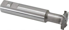 Interstate - 1-1/2" Cut Diam, 3/16" Cut Width, 1" Shank Diam, 5-5/16" OAL, M42 Cobalt T-Slot Cutter - Staggered Teeth, 8 Teeth - Industrial Tool & Supply