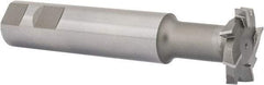 Interstate - 1-1/2" Cut Diam, 5/16" Cut Width, 18mm Neck Diam, 1" Shank Diam, 5-5/16" OAL, M42 Cobalt T-Slot Cutter - Staggered Teeth, 8 Teeth - Industrial Tool & Supply