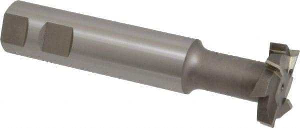 Interstate - 1-1/2" Cut Diam, 3/8" Cut Width, 1" Shank Diam, 5-5/16" OAL, M42 Cobalt T-Slot Cutter - Staggered Teeth, 8 Teeth - Industrial Tool & Supply