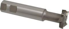 Interstate - 1-1/2" Cut Diam, 3/8" Cut Width, 1" Shank Diam, 5-5/16" OAL, M42 Cobalt T-Slot Cutter - Staggered Teeth, 8 Teeth - Industrial Tool & Supply