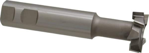 Interstate - 1-1/2" Cut Diam, 1/2" Cut Width, 1" Shank Diam, 5-5/16" OAL, M42 Cobalt T-Slot Cutter - Staggered Teeth, 8 Teeth - Industrial Tool & Supply
