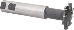 Interstate - 2" Cut Diam, 3/16" Cut Width, 20mm Neck Diam, 1" Shank Diam, 5-11/16" OAL, M42 Cobalt T-Slot Cutter - Staggered Teeth, 10 Teeth - Industrial Tool & Supply