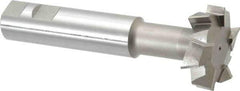 Interstate - 2" Cut Diam, 5/8" Cut Width, 1" Shank Diam, 5-11/16" OAL, M42 Cobalt T-Slot Cutter - Staggered Teeth, 10 Teeth - Industrial Tool & Supply