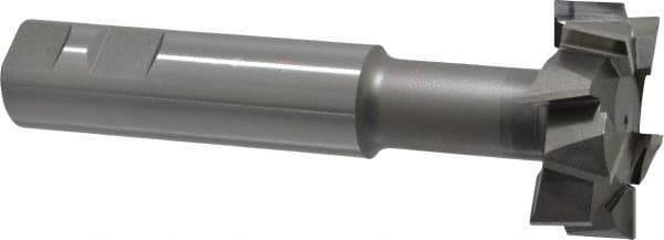 Interstate - 2" Cut Diam, 3/4" Cut Width, 20mm Neck Diam, 1" Shank Diam, 5-11/16" OAL, M42 Cobalt T-Slot Cutter - Staggered Teeth, 10 Teeth - Industrial Tool & Supply
