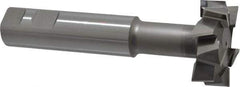 Interstate - 2" Cut Diam, 3/4" Cut Width, 20mm Neck Diam, 1" Shank Diam, 5-11/16" OAL, M42 Cobalt T-Slot Cutter - Staggered Teeth, 10 Teeth - Industrial Tool & Supply