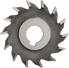 Made in USA - 5" Diam x 13/32" Width of Cut, 24 Teeth, High Speed Steel Side Milling Cutter - Straight Teeth, Uncoated - Industrial Tool & Supply