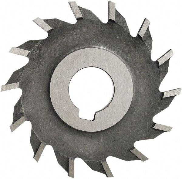 Made in USA - 5" Diam x 11/32" Width of Cut, 24 Teeth, High Speed Steel Side Milling Cutter - Straight Teeth, Uncoated - Industrial Tool & Supply