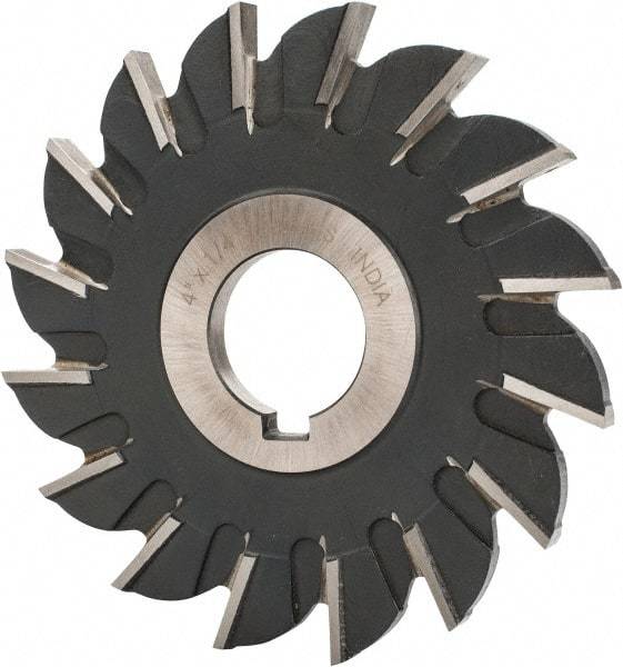 Value Collection - 16 Teeth, 4" Diam x 1/4" Width of Cut, High Speed Steel Side Milling Cutter - Straight Teeth, Uncoated - Industrial Tool & Supply