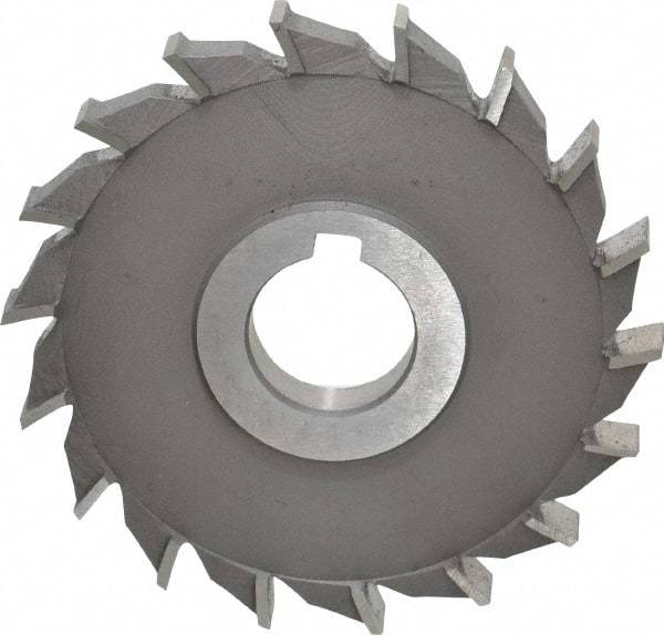 Value Collection - 16 Teeth, 4" Diam x 7/16" Width of Cut, High Speed Steel Side Milling Cutter - Straight Teeth, Uncoated - Industrial Tool & Supply