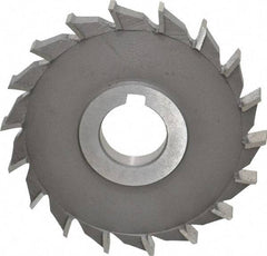Value Collection - 16 Teeth, 4" Diam x 7/16" Width of Cut, High Speed Steel Side Milling Cutter - Straight Teeth, Uncoated - Industrial Tool & Supply