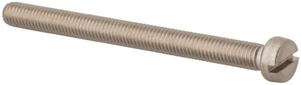 Value Collection - M5x0.80 Metric Coarse, 60mm Length Under Head Slotted Drive Machine Screw - Fillister Head, Grade 316 & A4 Stainless Steel, Uncoated, Without Washer - Industrial Tool & Supply