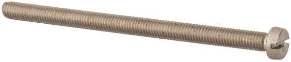Value Collection - M5x0.80 Metric Coarse, 80mm Length Under Head Slotted Drive Machine Screw - Fillister Head, Grade 316 & A4 Stainless Steel, Uncoated, Without Washer - Industrial Tool & Supply