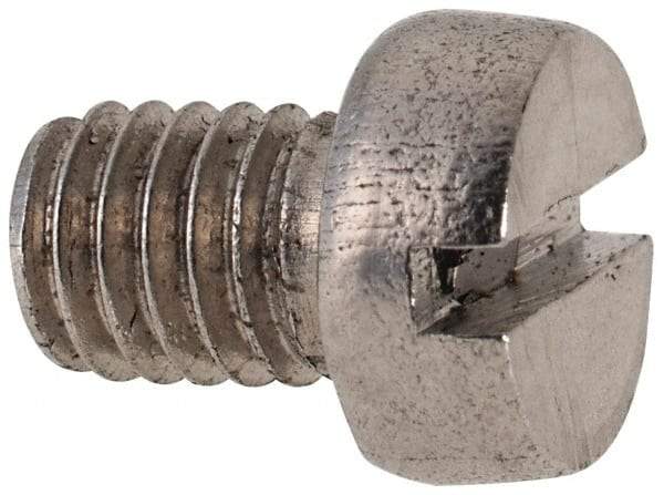 Value Collection - M6x1.00 Metric Coarse, 8mm Length Under Head Slotted Drive Machine Screw - Fillister Head, Grade 316 & A4 Stainless Steel, Uncoated, Without Washer - Industrial Tool & Supply