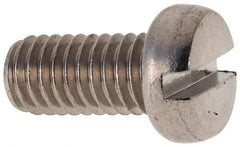 Value Collection - M6x1.00 Metric Coarse, 12mm Length Under Head Slotted Drive Machine Screw - Fillister Head, Grade 316 & A4 Stainless Steel, Uncoated, Without Washer - Industrial Tool & Supply