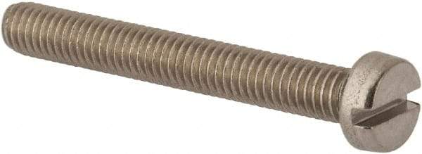 Value Collection - M6x1.00 Metric Coarse, 45mm Length Under Head Slotted Drive Machine Screw - Fillister Head, Grade 316 & A4 Stainless Steel, Uncoated, Without Washer - Industrial Tool & Supply
