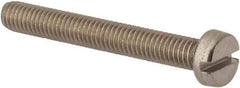 Value Collection - M6x1.00 Metric Coarse, 45mm Length Under Head Slotted Drive Machine Screw - Fillister Head, Grade 316 & A4 Stainless Steel, Uncoated, Without Washer - Industrial Tool & Supply