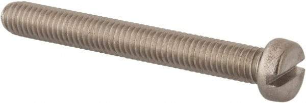 Value Collection - M6x1.00 Metric Coarse, 50mm Length Under Head Slotted Drive Machine Screw - Fillister Head, Grade 316 & A4 Stainless Steel, Uncoated, Without Washer - Industrial Tool & Supply