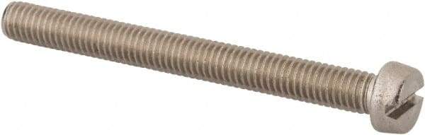 Value Collection - M6x1.00 Metric Coarse, 60mm Length Under Head Slotted Drive Machine Screw - Fillister Head, Grade 316 & A4 Stainless Steel, Uncoated, Without Washer - Industrial Tool & Supply