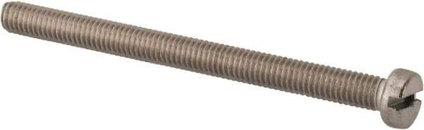 Value Collection - M6x1.00 Metric Coarse, 75mm Length Under Head Slotted Drive Machine Screw - Fillister Head, Grade 316 & A4 Stainless Steel, Uncoated, Without Washer - Industrial Tool & Supply