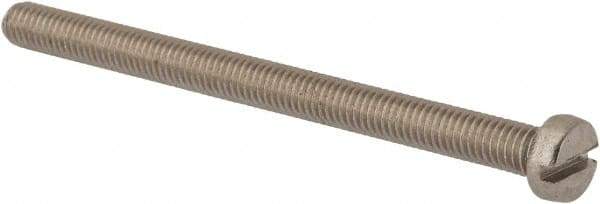 Value Collection - M6x1.00 Metric Coarse, 80mm Length Under Head Slotted Drive Machine Screw - Fillister Head, Grade 316 & A4 Stainless Steel, Uncoated, Without Washer - Industrial Tool & Supply