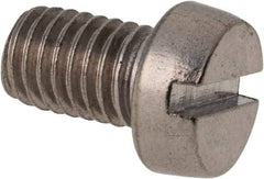 Value Collection - M8x1.25 Metric Coarse, 12mm Length Under Head Slotted Drive Machine Screw - Fillister Head, Grade 316 & A4 Stainless Steel, Uncoated, Without Washer - Industrial Tool & Supply