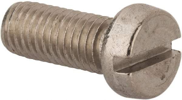 Value Collection - M8x1.25 Metric Coarse, 20mm Length Under Head Slotted Drive Machine Screw - Fillister Head, Grade 316 & A4 Stainless Steel, Uncoated, Without Washer - Industrial Tool & Supply