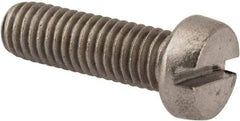 Value Collection - M8x1.25 Metric Coarse, 25mm Length Under Head Slotted Drive Machine Screw - Fillister Head, Grade 316 & A4 Stainless Steel, Uncoated, Without Washer - Industrial Tool & Supply