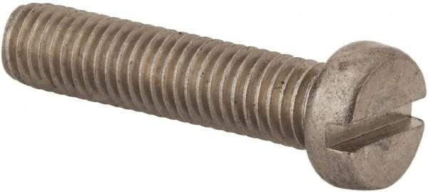 Value Collection - M8x1.25 Metric Coarse, 35mm Length Under Head Slotted Drive Machine Screw - Fillister Head, Grade 316 & A4 Stainless Steel, Uncoated, Without Washer - Industrial Tool & Supply