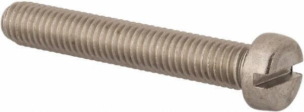 Value Collection - M8x1.25 Metric Coarse, 50mm Length Under Head Slotted Drive Machine Screw - Fillister Head, Grade 316 & A4 Stainless Steel, Uncoated, Without Washer - Industrial Tool & Supply