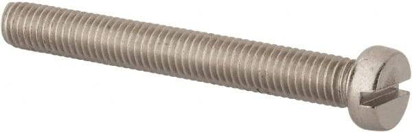 Value Collection - M8x1.25 Metric Coarse, 65mm Length Under Head Slotted Drive Machine Screw - Fillister Head, Grade 316 & A4 Stainless Steel, Uncoated, Without Washer - Industrial Tool & Supply