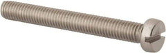 Value Collection - M8x1.25 Metric Coarse, 65mm Length Under Head Slotted Drive Machine Screw - Fillister Head, Grade 316 & A4 Stainless Steel, Uncoated, Without Washer - Industrial Tool & Supply