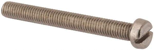 Value Collection - M8x1.25 Metric Coarse, 70mm Length Under Head Slotted Drive Machine Screw - Fillister Head, Grade 316 & A4 Stainless Steel, Uncoated, Without Washer - Industrial Tool & Supply