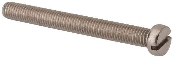 Value Collection - M8x1.25 Metric Coarse, 75mm Length Under Head Slotted Drive Machine Screw - Fillister Head, Grade 316 & A4 Stainless Steel, Uncoated, Without Washer - Industrial Tool & Supply