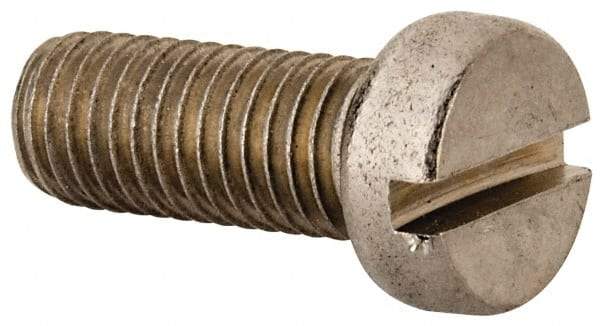 Value Collection - M10x1.50 Metric Coarse, 25mm Length Under Head Slotted Drive Machine Screw - Fillister Head, Grade 316 & A4 Stainless Steel, Uncoated, Without Washer - Industrial Tool & Supply
