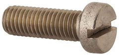 Value Collection - M10x1.50 Metric Coarse, 30mm Length Under Head Slotted Drive Machine Screw - Fillister Head, Grade 316 & A4 Stainless Steel, Uncoated, Without Washer - Industrial Tool & Supply